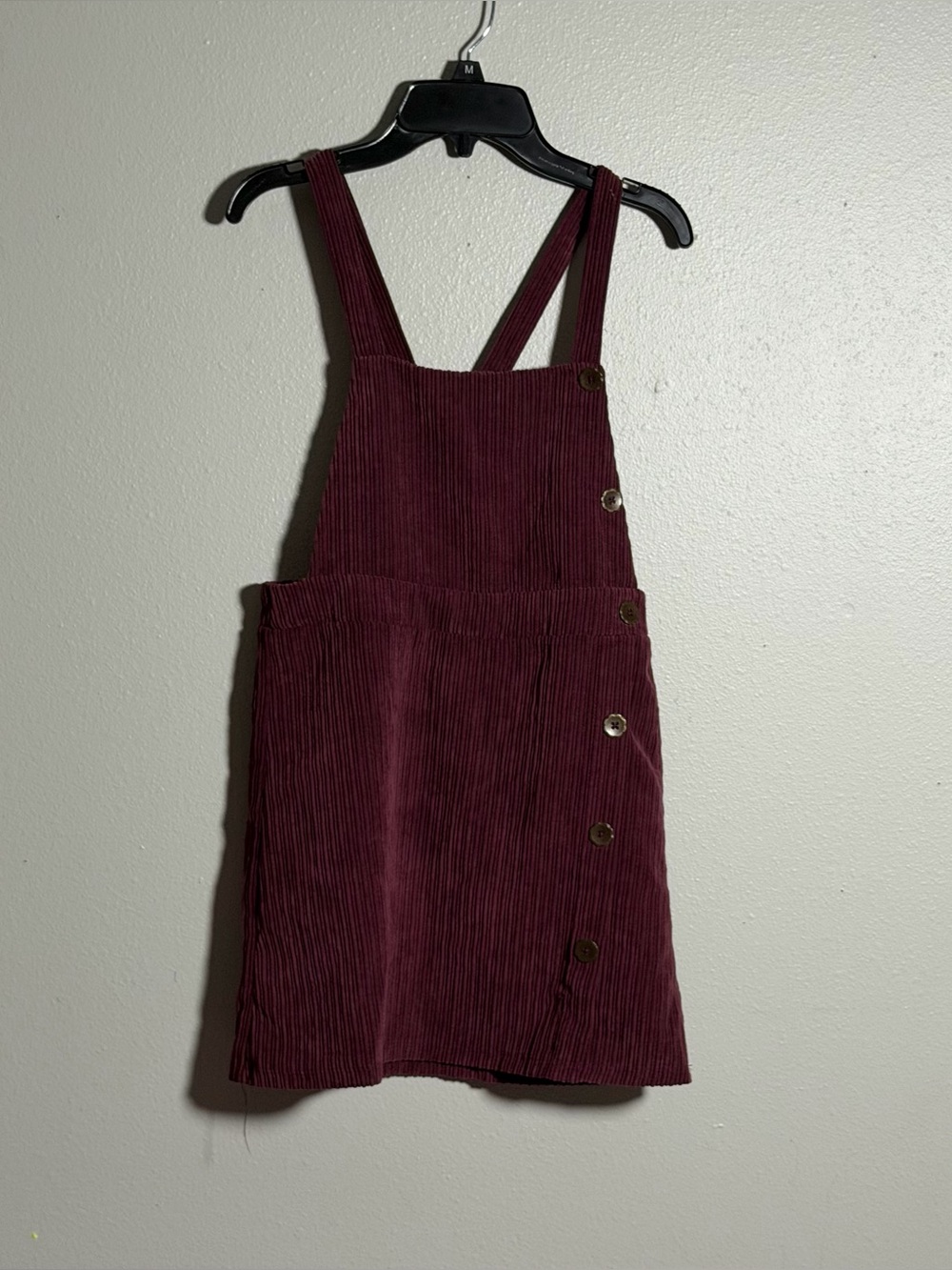 Art Class Kids Girls Burgundy Corduroy Pinafore Dress Overalls size L(10/12)